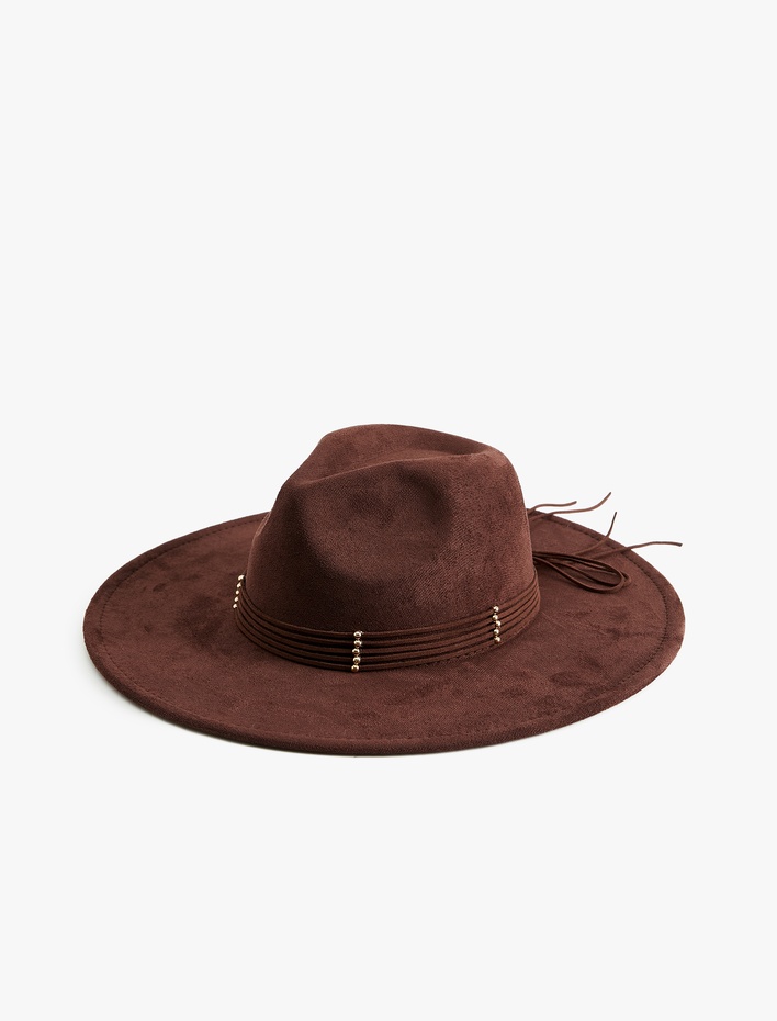 Kadın Bant Detaylı Fötr Şapka