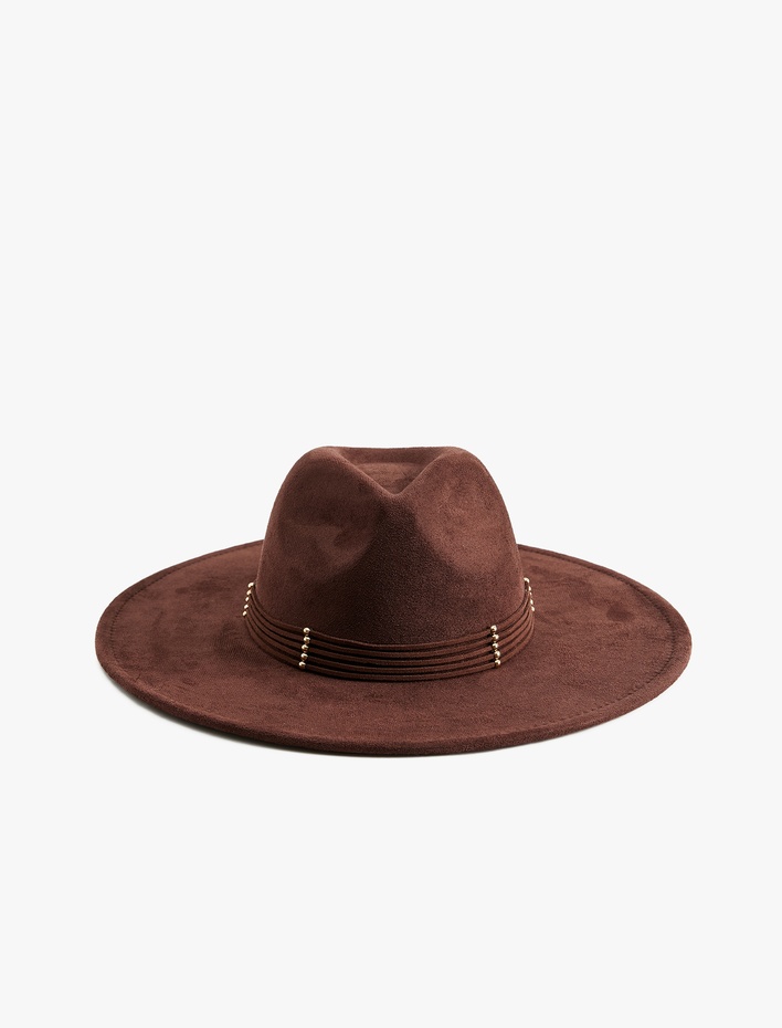 Kadın Bant Detaylı Fötr Şapka