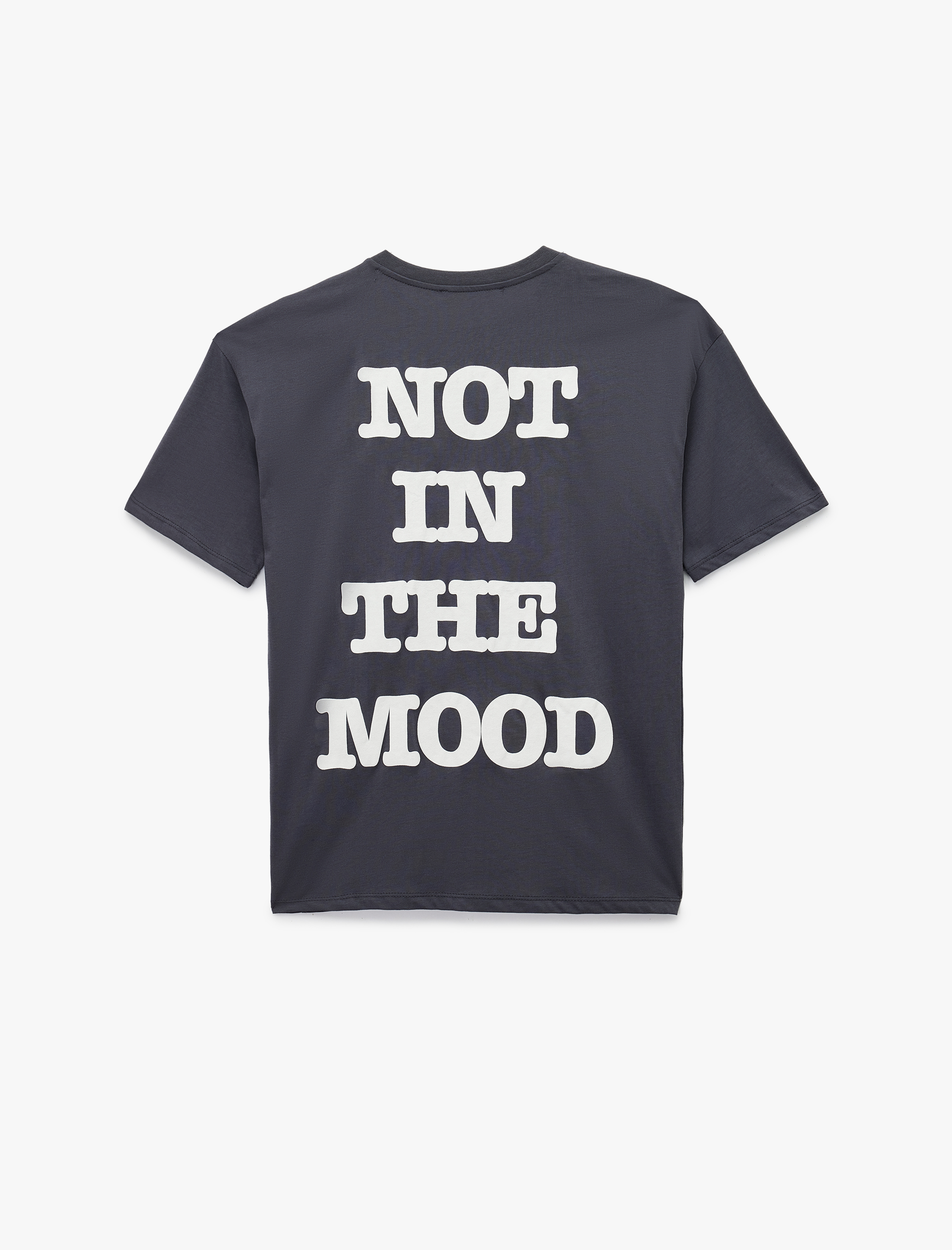   Pamuklu Kısa Kollu Bisiklet Yaka Baskılı Tişört