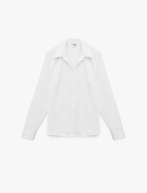 Uzun Kollu Klasik Yaka Slim Fit Gömlek_0