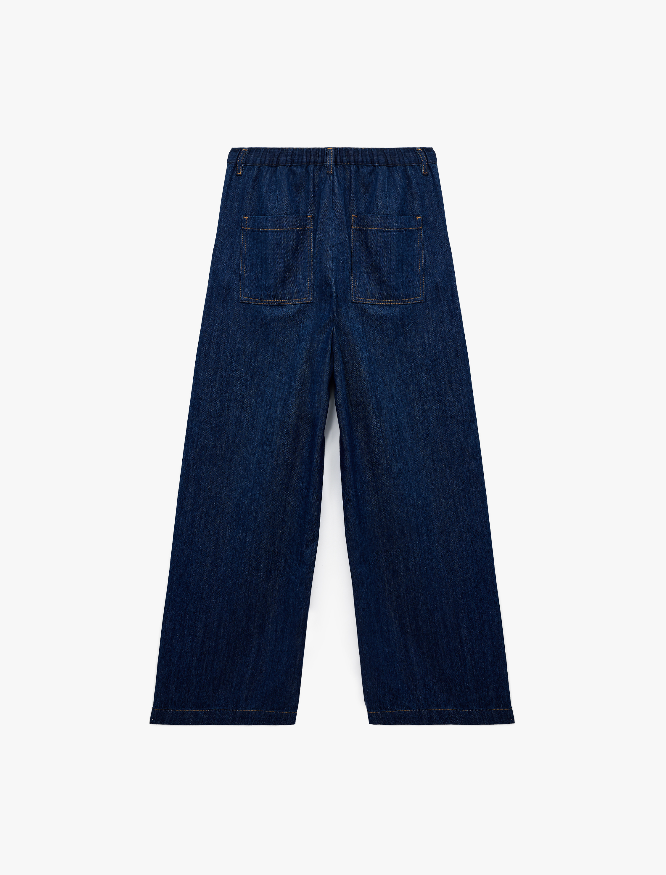  Pamuklu Yüksek Bel Geniş Paça Denim Pantolon - Bianca Wide Leg Jeans