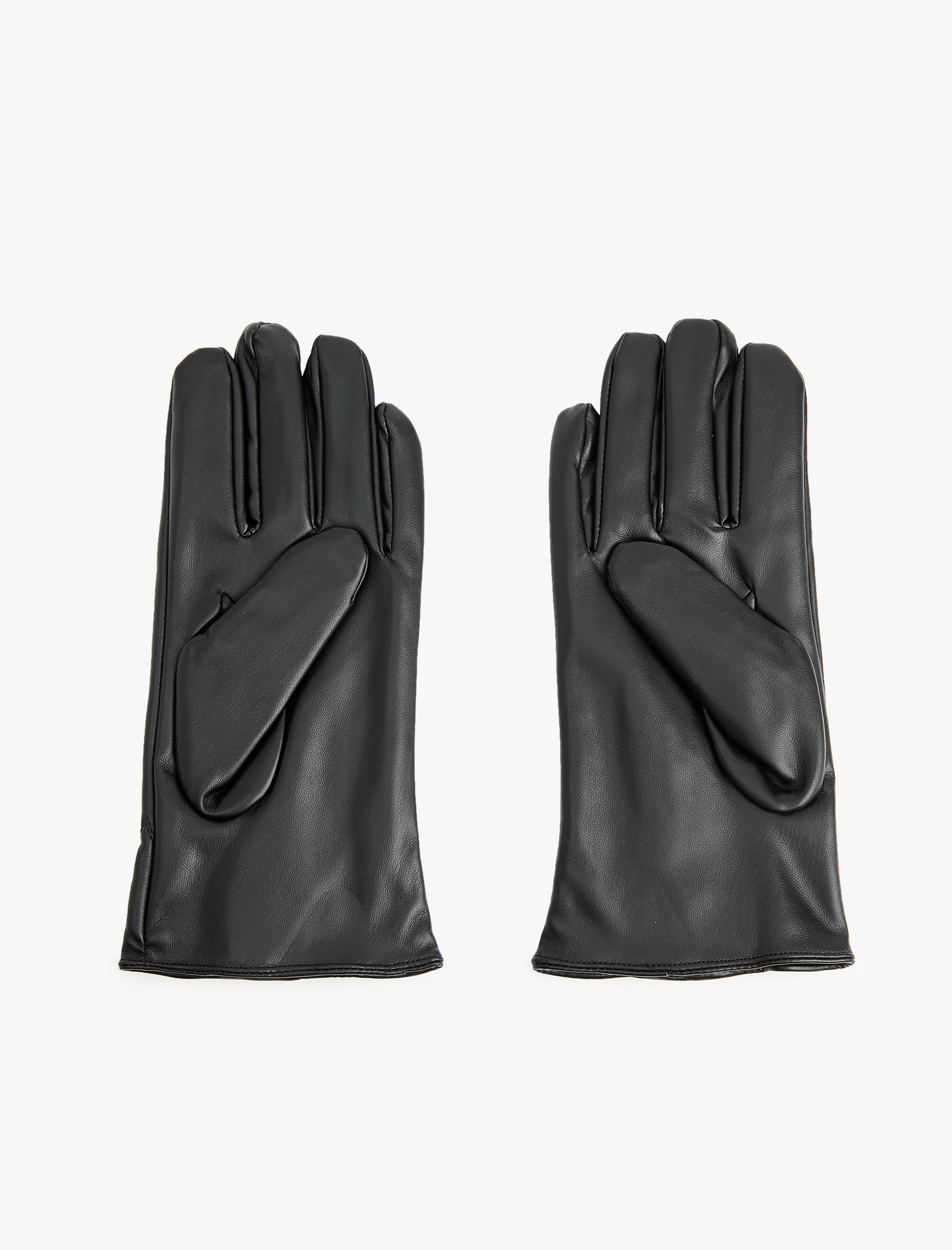  Erkek Fermuar Detaylı Suni Deri Eldiven