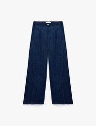 Pamuklu Yüksek Bel Geniş Paça Denim Pantolon - Bianca Wide Leg Jeans