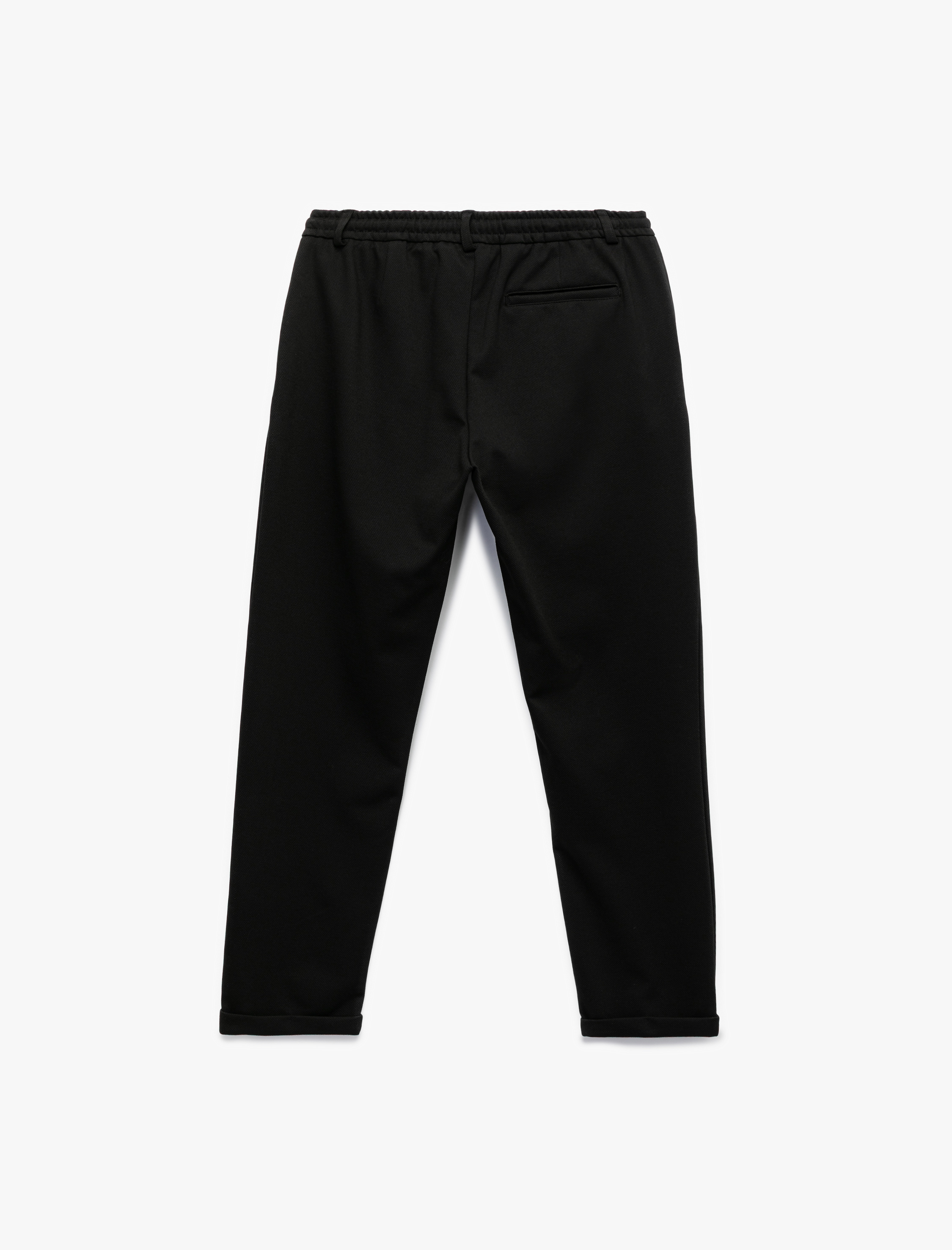   Beli Bağcıklı Düğmeli Pike Kumaş Cep Detaylı Duble Paça Slim Fit Pantolon