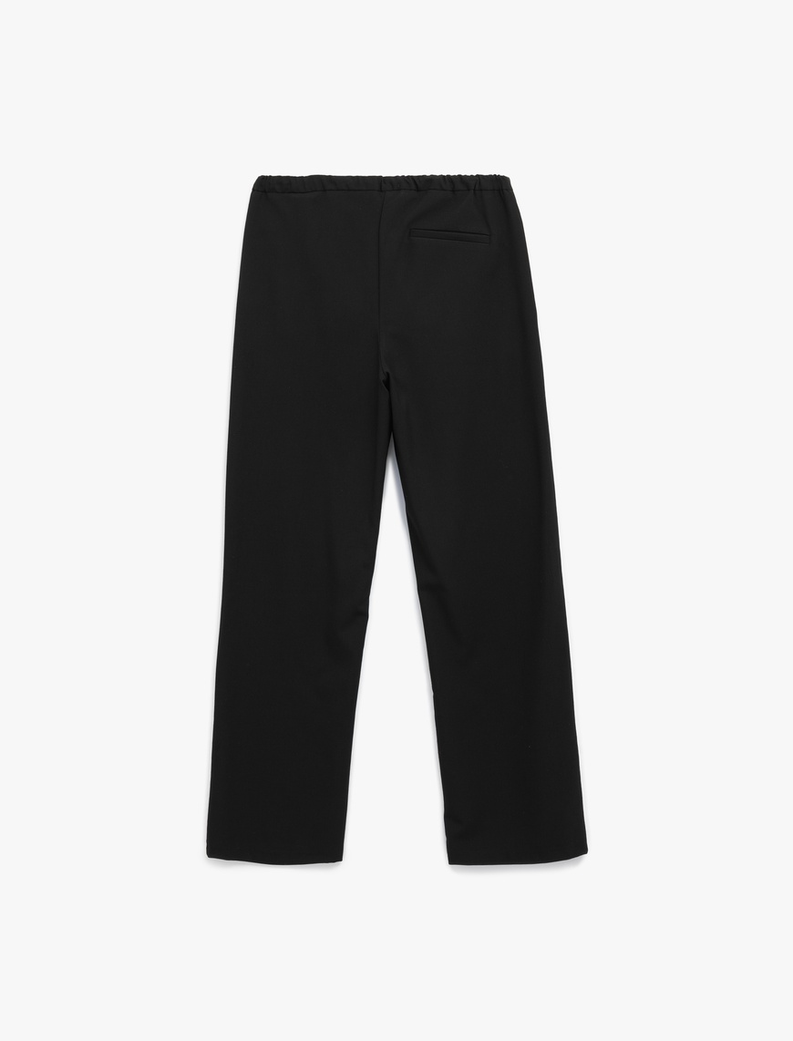   Normal Bel Beli Bağcıklı Düz Paça Pantolon