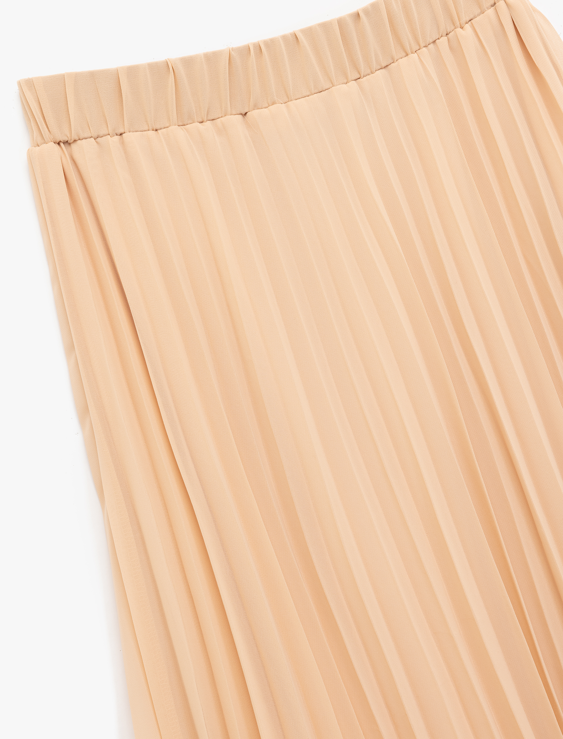   Yüksek Bel Midi Pileli Etek