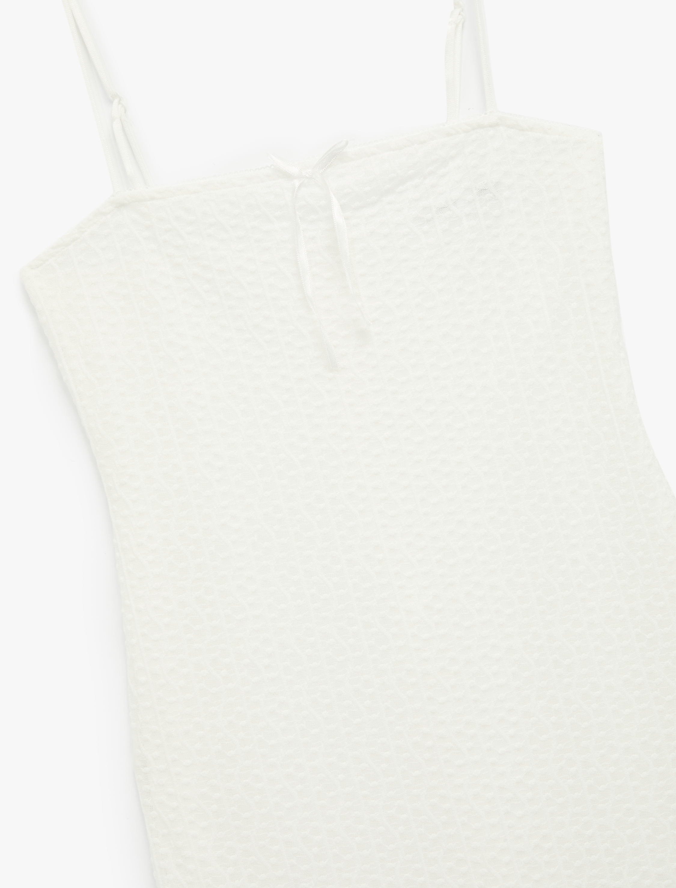   Koton X Zeynep Bastık - İnce Askılı Fiyonklu Dokulu Bodycon Maxi Elbise