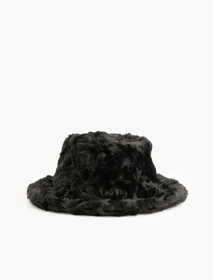 Kadın Peluş Bucket Şapka
