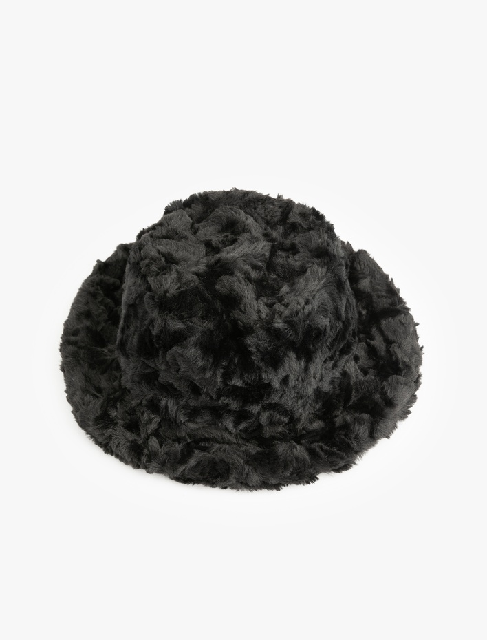 Kadın Peluş Bucket Şapka
