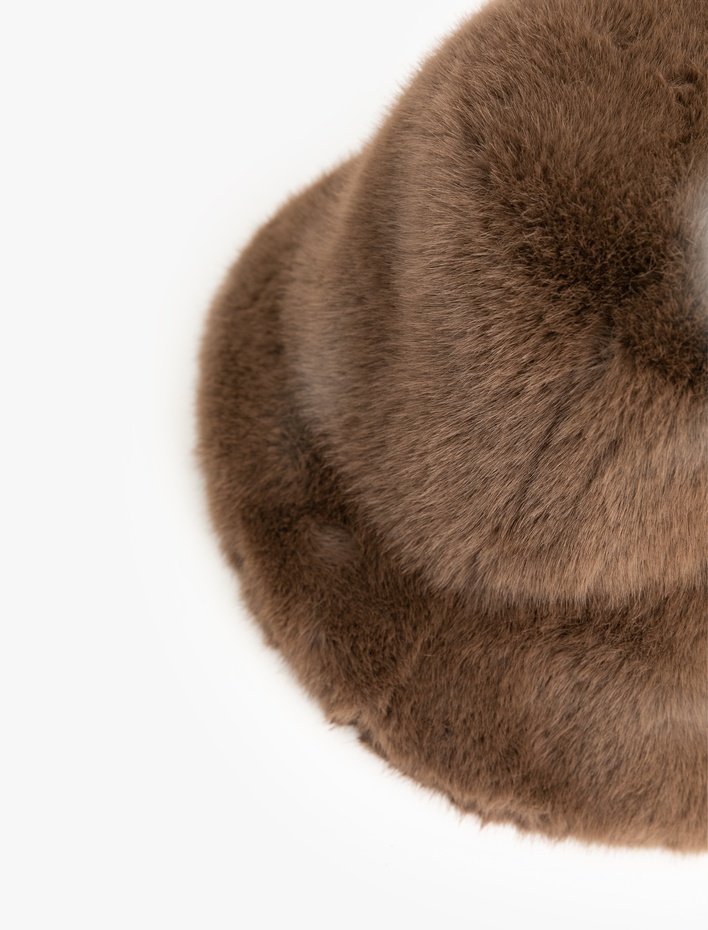 Kadın Peluş Bucket Şapka - Melis Ağazat X Koton