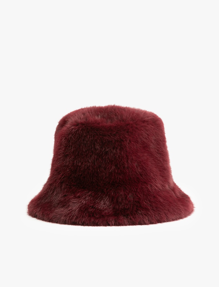 Kadın Peluş Bucket Şapka - Melis Ağazat X Koton