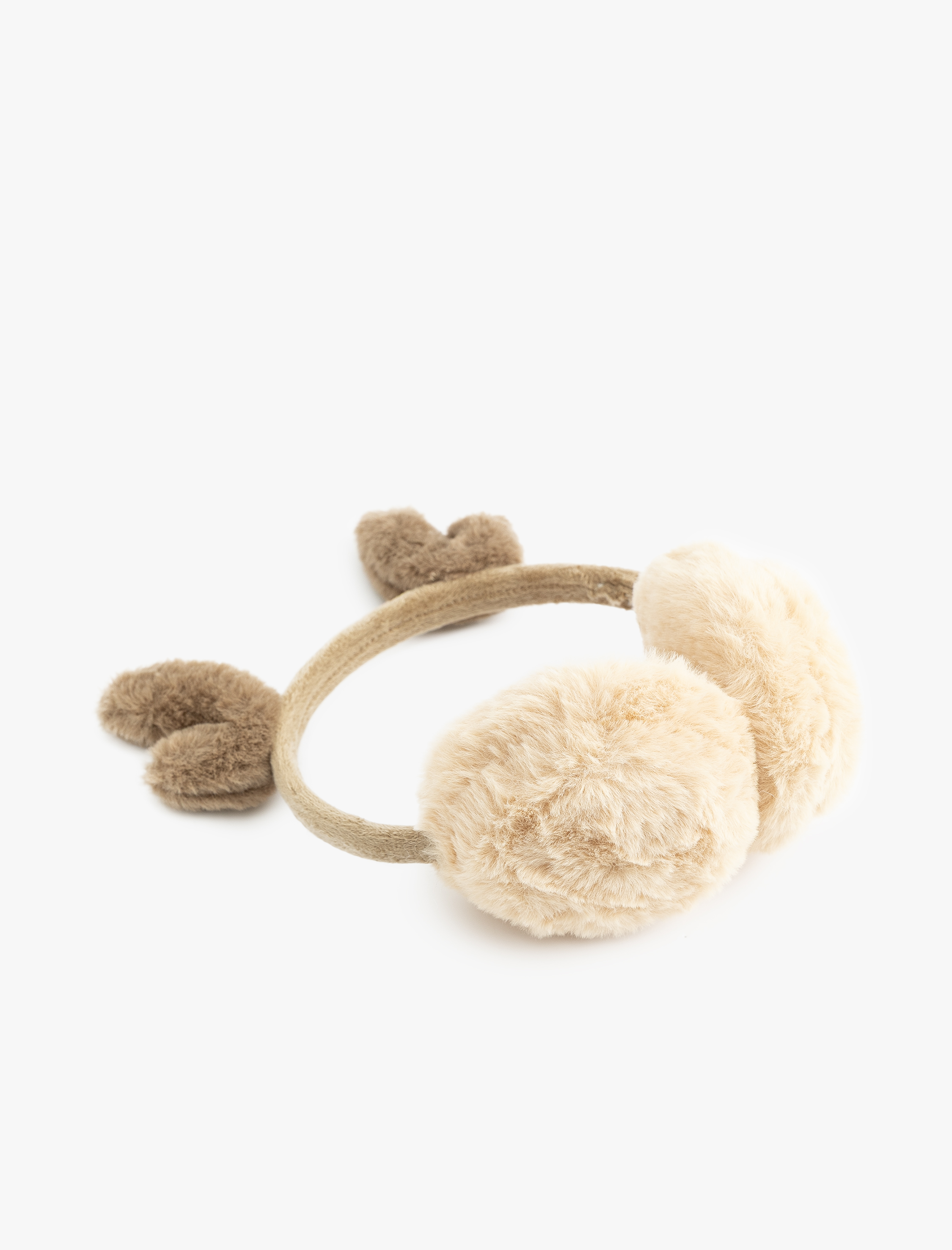  Kız Çocuk Geyik Detaylı Peluş Kulaklık