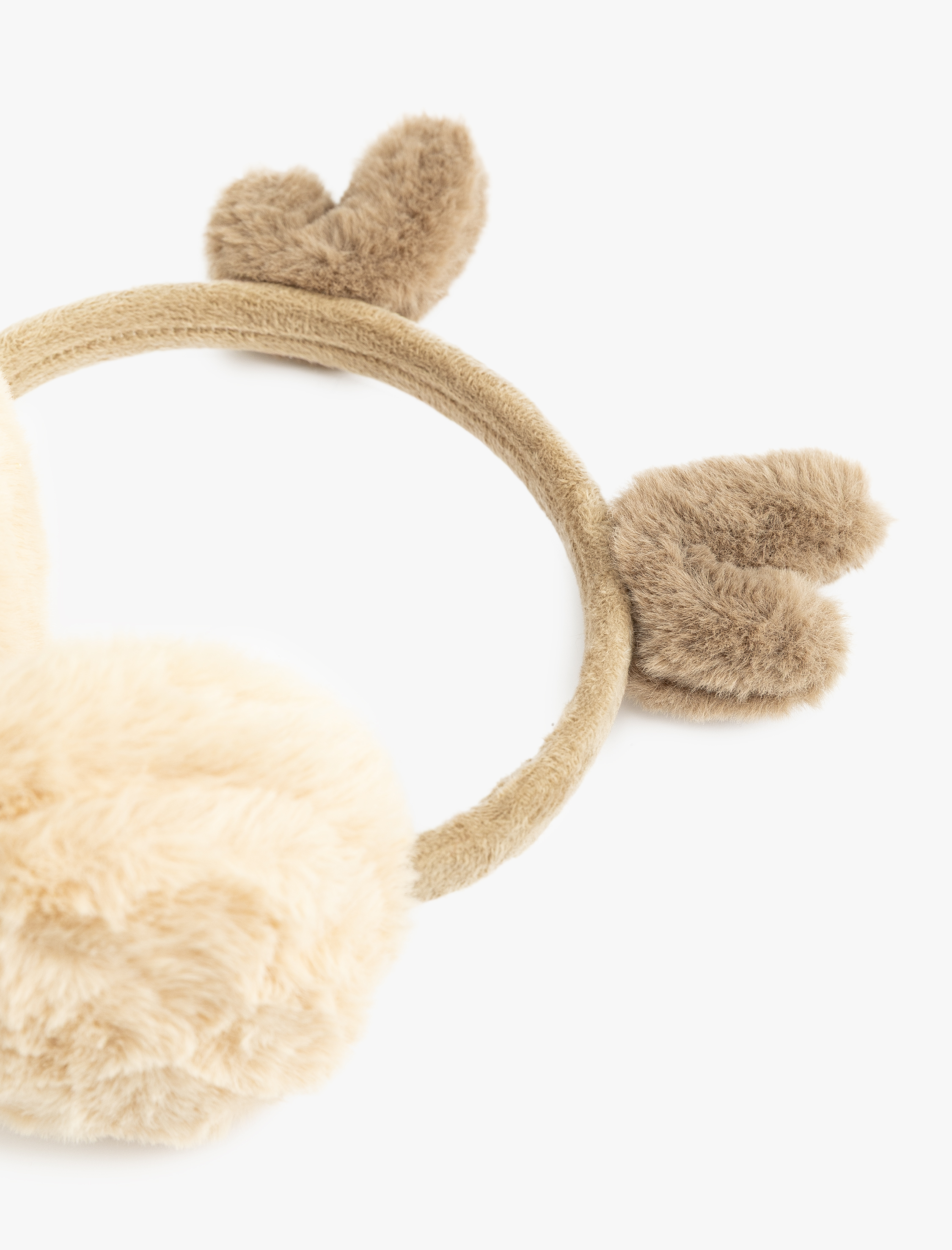  Kız Çocuk Geyik Detaylı Peluş Kulaklık