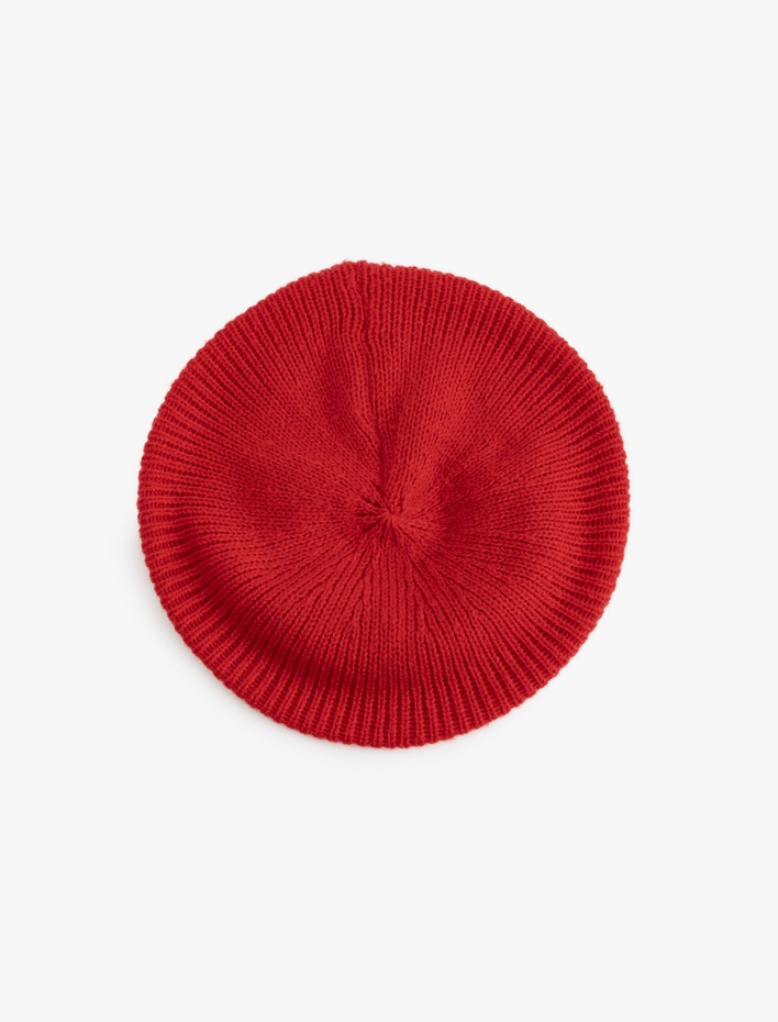 Kadın Örgü Detaylı Ressam Şapka