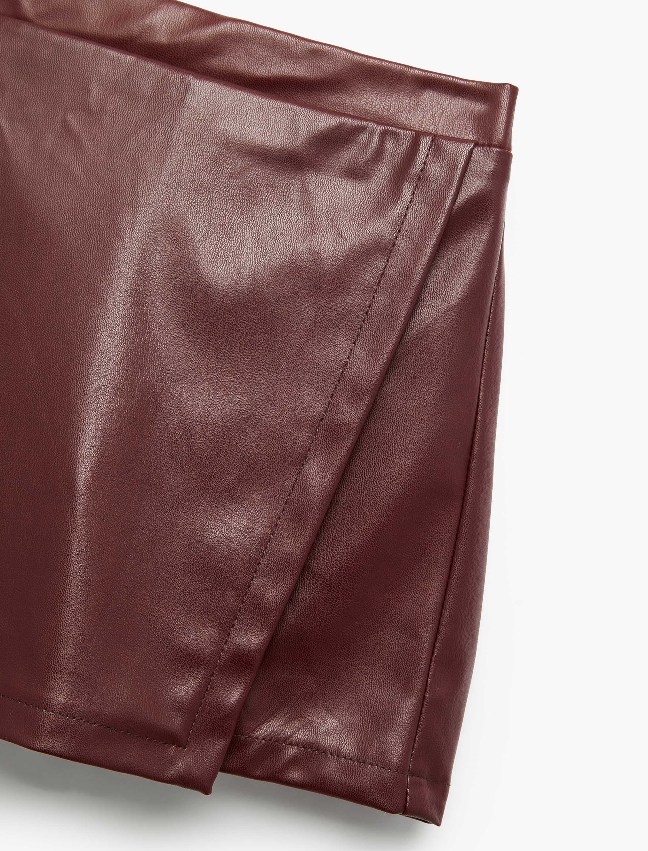  Kız Çocuk Suni Deri Şort Etek