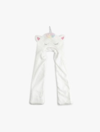 Unicorn Detaylı Kulaklı Peluş Şapka