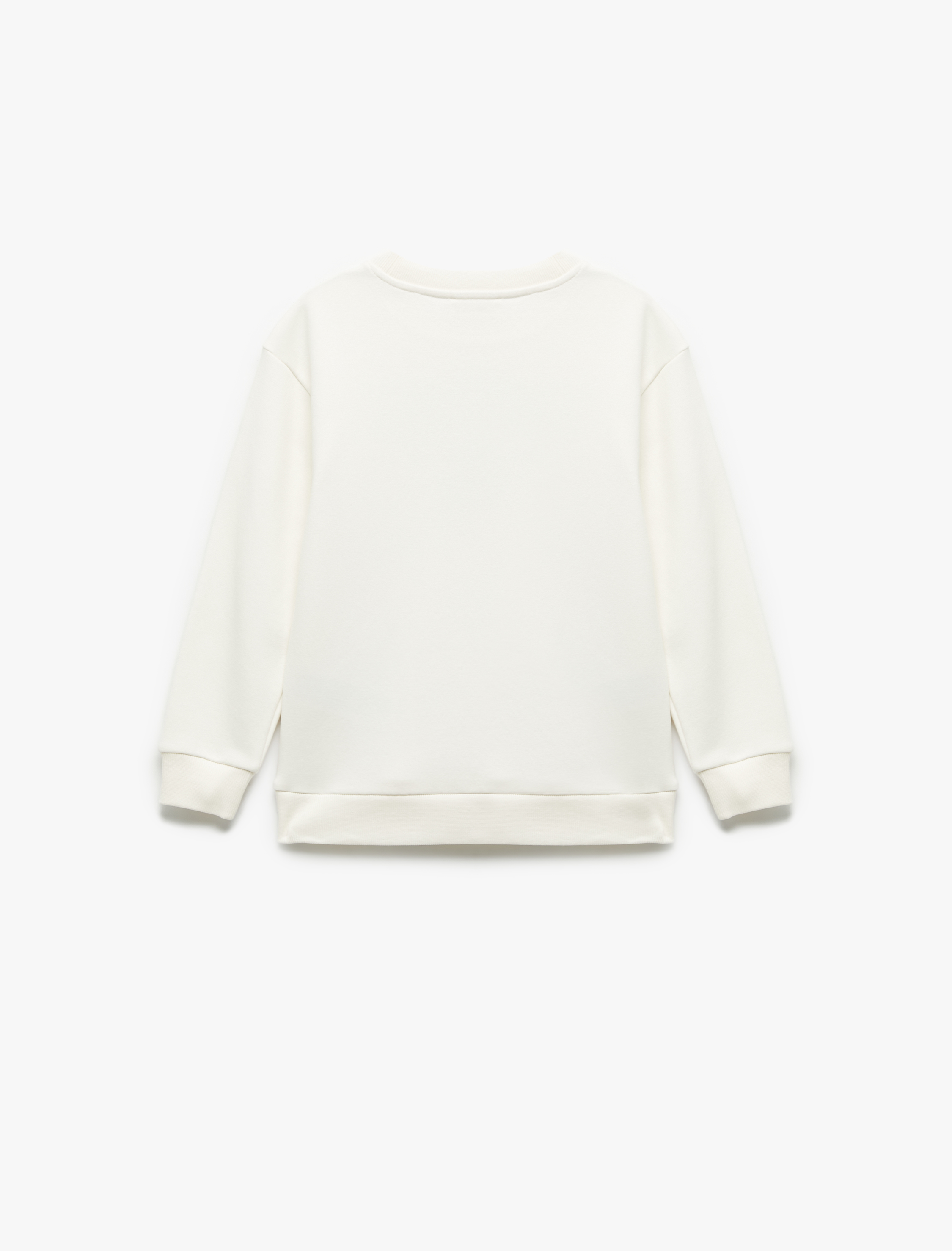  Erkek Çocuk Oversize Uzun Kollu Bisiklet Yaka Şardonlu Baskılı Sweatshirt