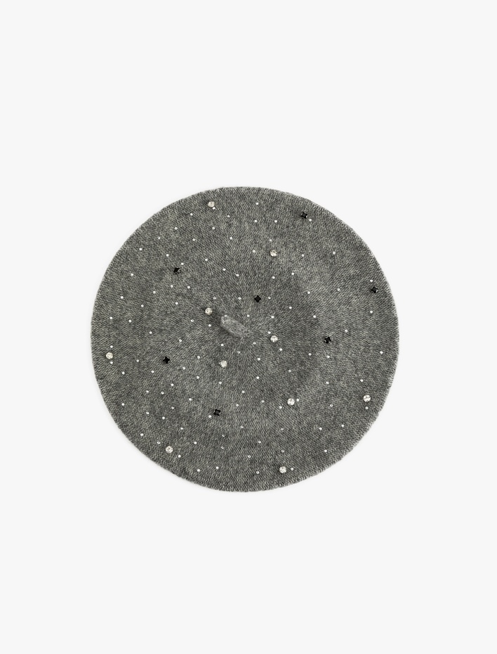 Kadın Boncuk Detaylı Ressam Şapka