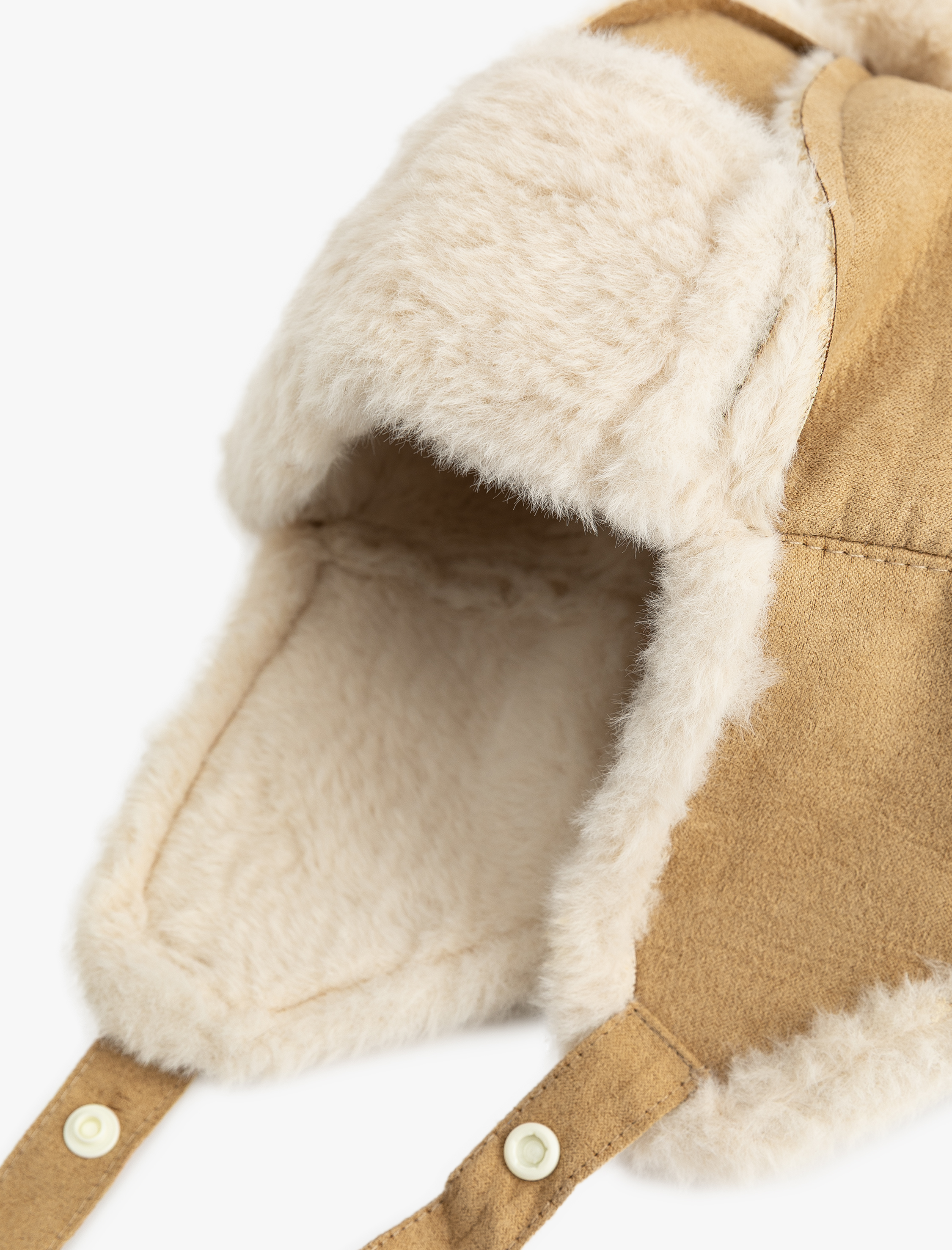  Kız Çocuk Peluş Detaylı Ponponlu Pilot Şapka