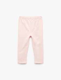 Pamuklu Beli lastikli Basic Tayt