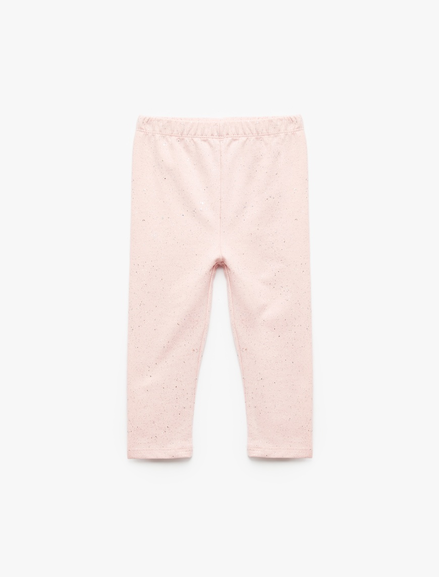  Kız Bebek Pamuklu Beli lastikli Basic Tayt
