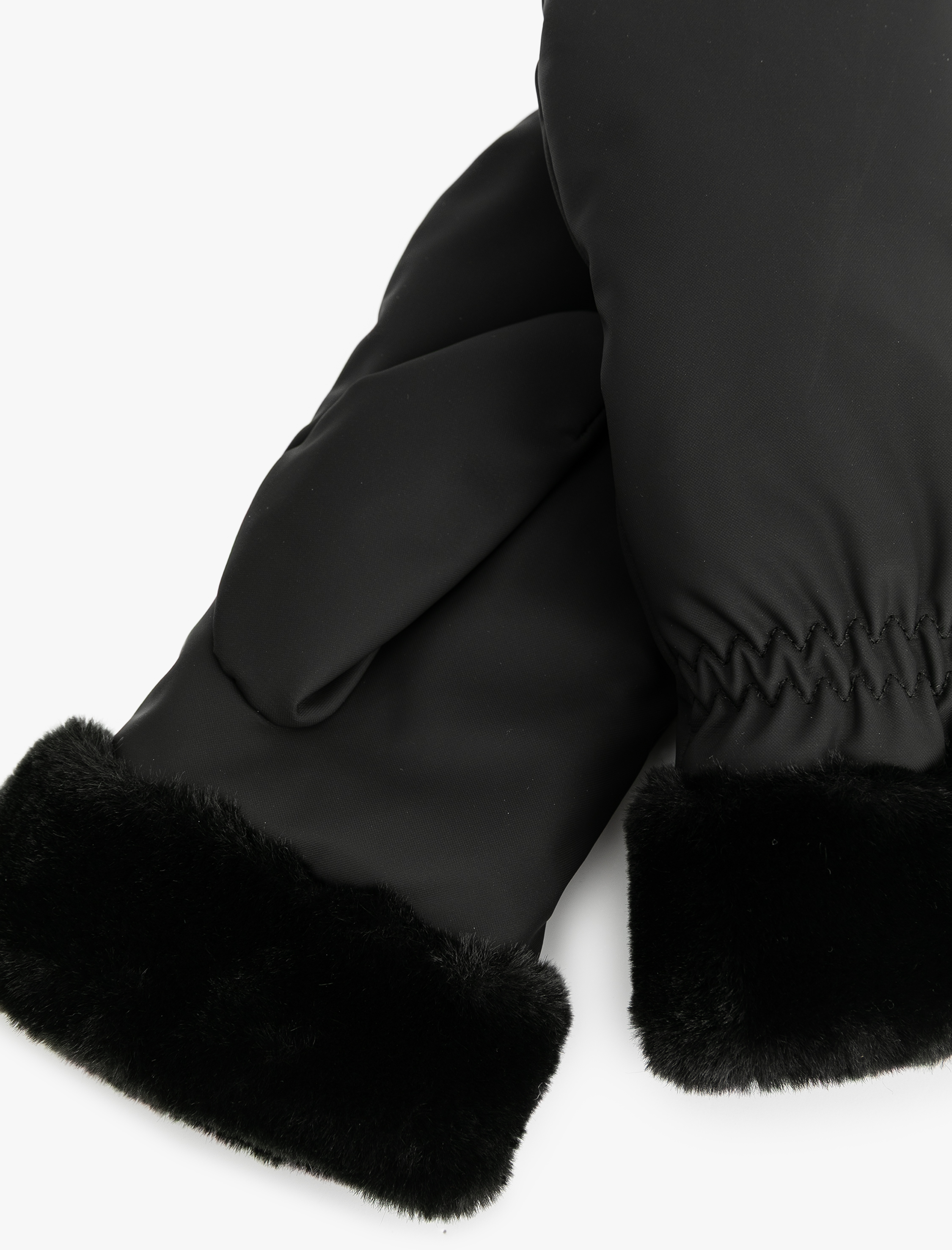  Kadın Suni Kürk Detaylı Astarlı Eldiven