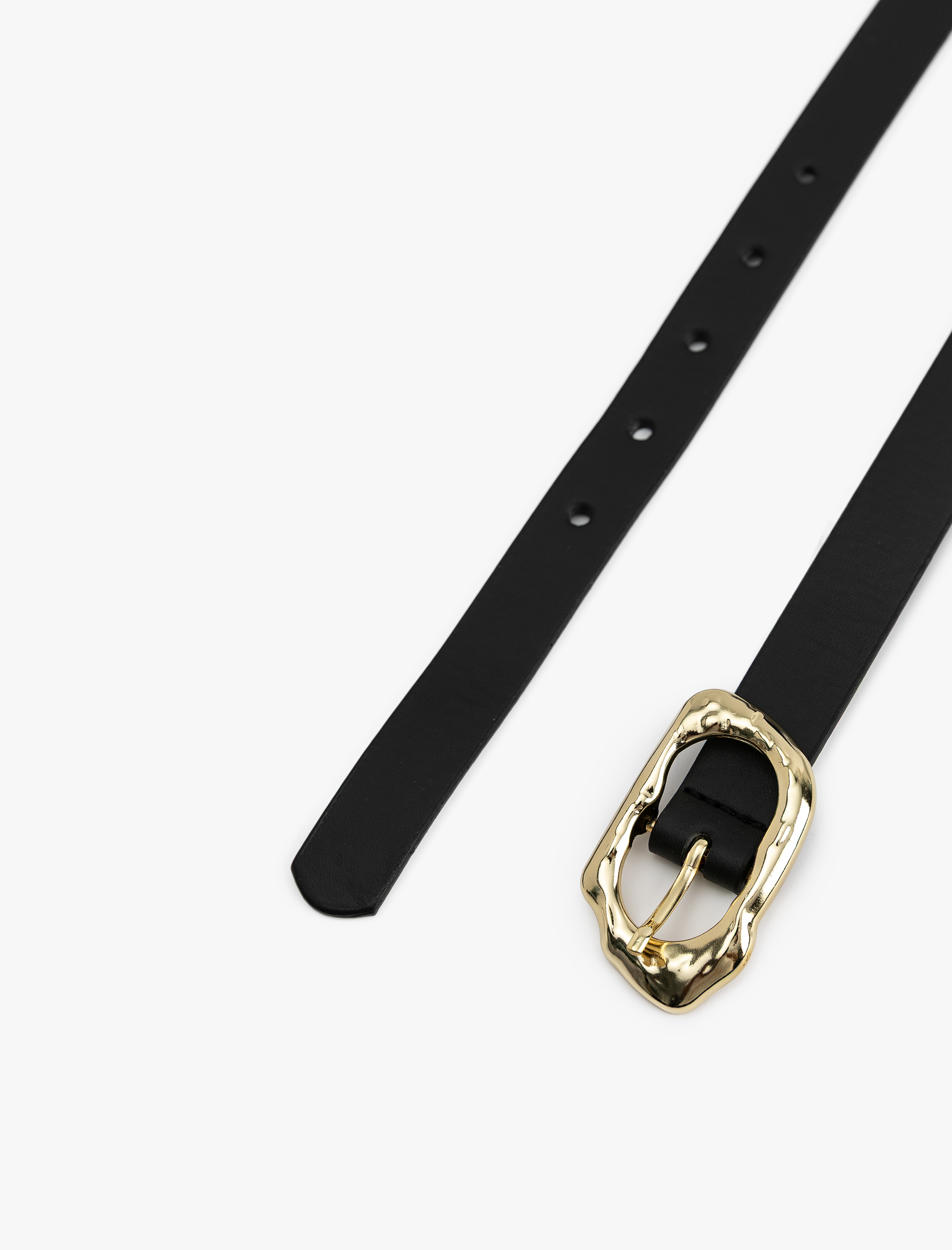  Kadın Gold Toka Detaylı Suni Deri Kemer