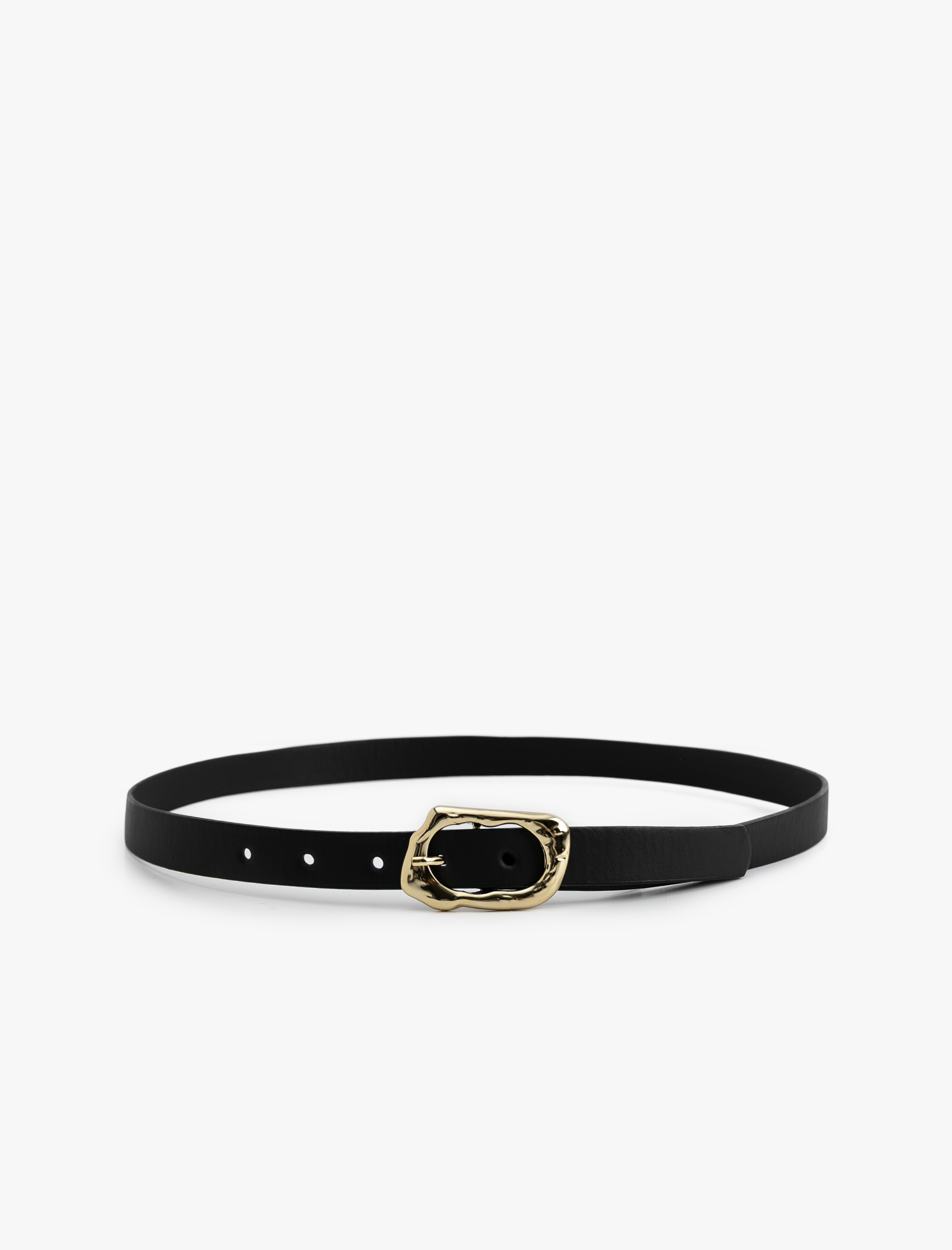  Kadın Gold Toka Detaylı Suni Deri Kemer