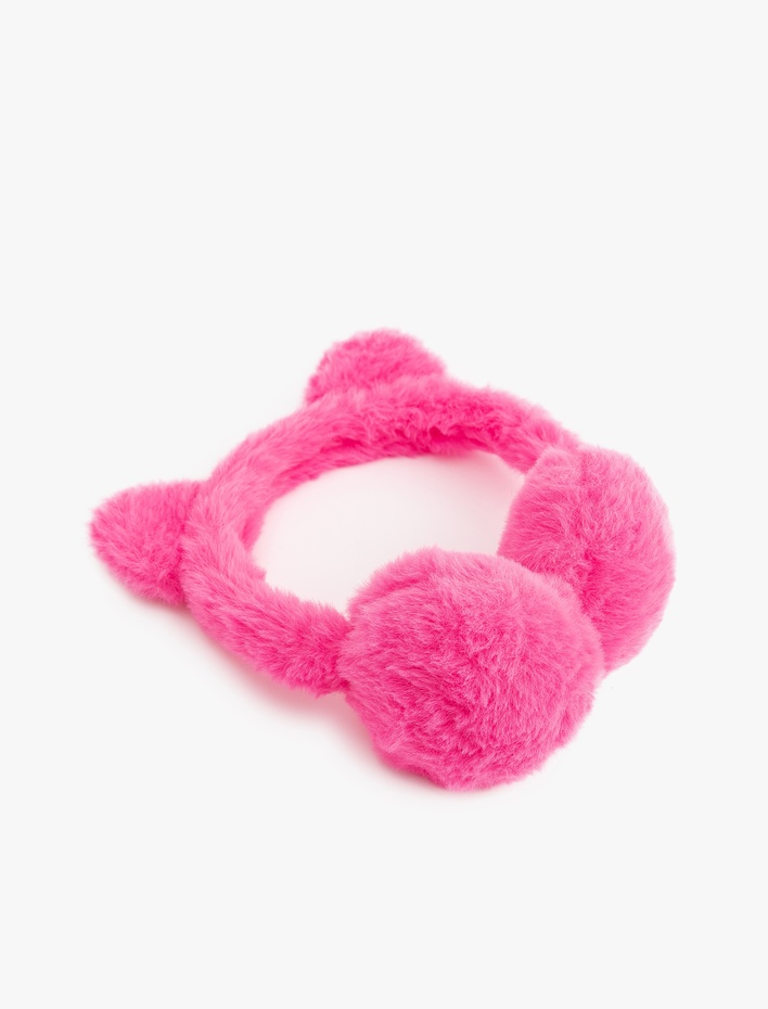 Kız Çocuk Kulak Detaylı Peluş Kulaklık