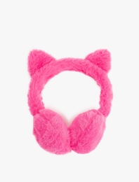 Kulak Detaylı Peluş Kulaklık