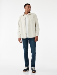 Normal Bel Pamuklu Slim Fit Jean Pantolon - Brad Jean