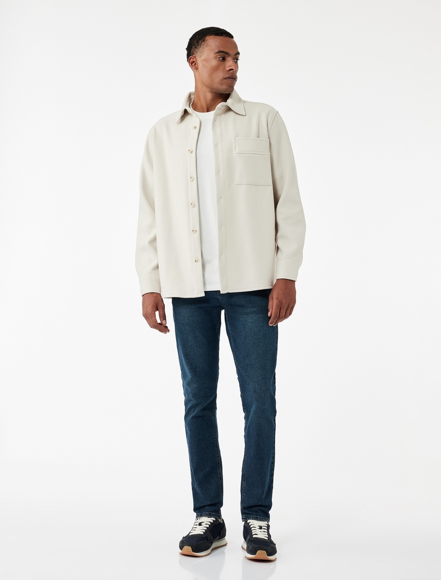   Normal Bel Pamuklu Slim Fit Jean Pantolon - Brad Jean