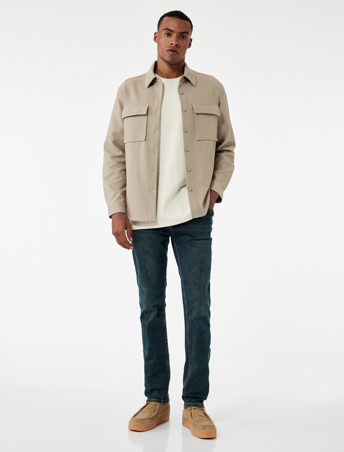  Pamuklu Normal Bel Slim Fit Jean Pantolon - Brad Jean