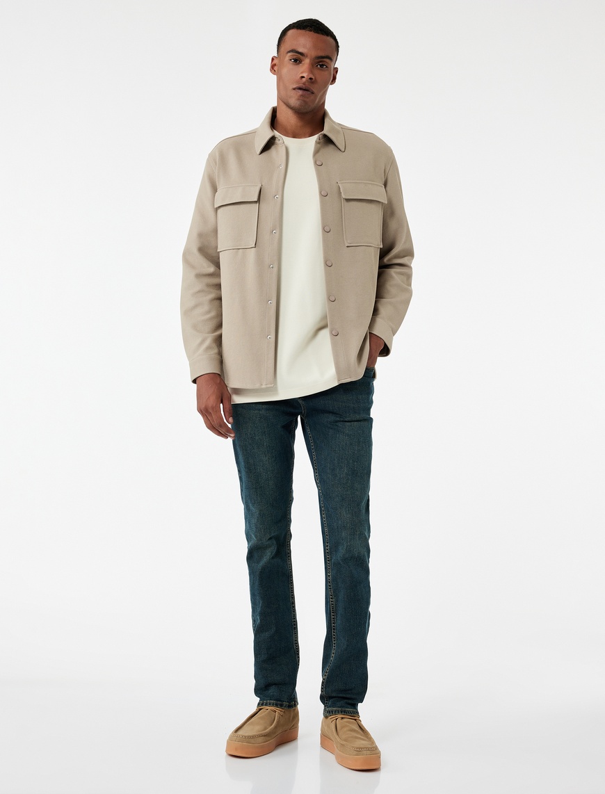   Pamuklu Normal Bel Slim Fit Jean Pantolon - Brad Jean
