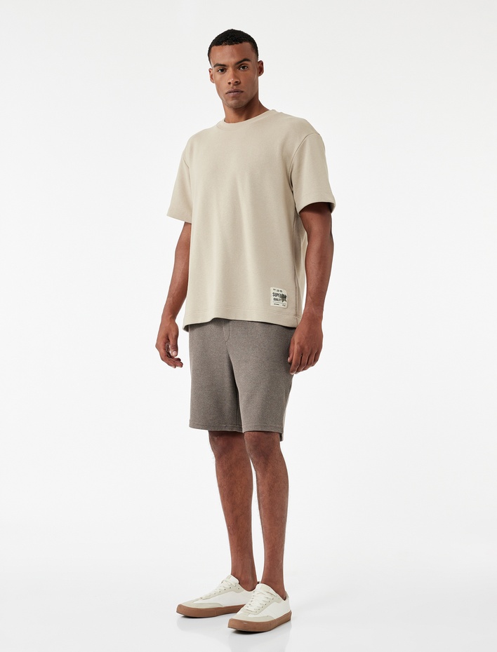  Cep Detaylı Bermuda Beli Bağcıklı Şort