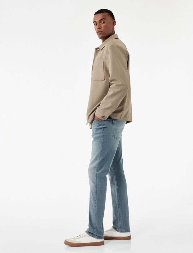Normal Bel Slim Fit Jean Pantolon - Brad Jean_1