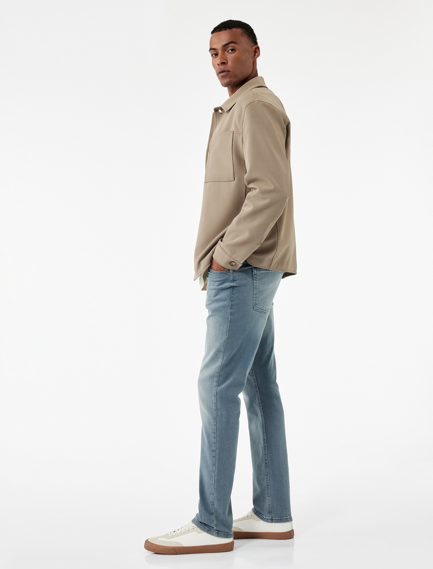   Normal Bel Slim Fit Jean Pantolon - Brad Jean