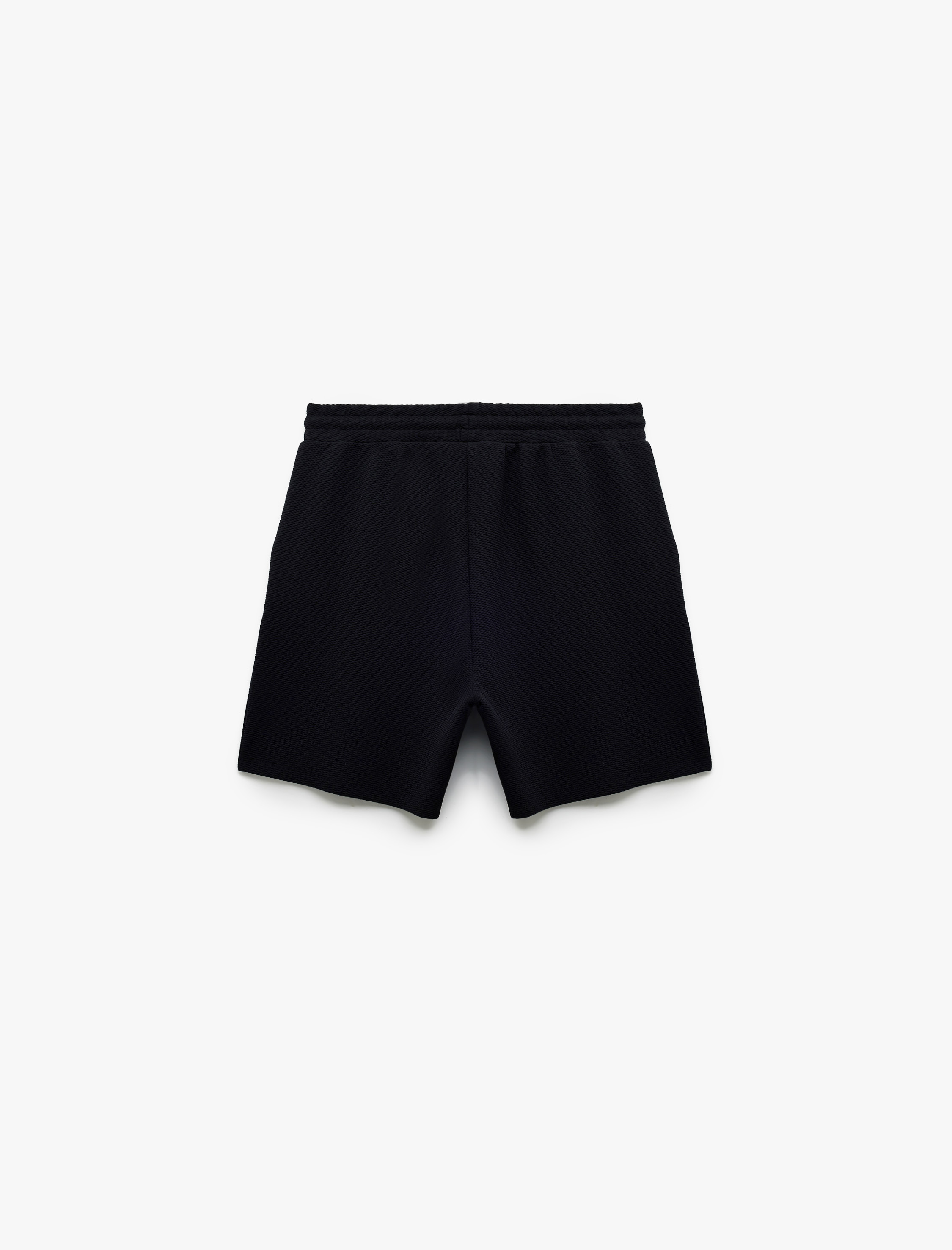   Dokulu Cepli Beli Bağcıklı Bermuda Şort