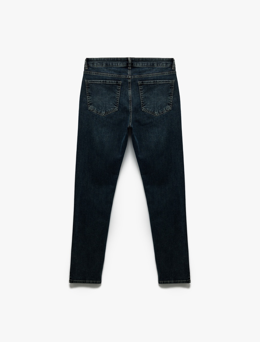   Cepli Normal Bel Pamuklu Slim Fit Jean Pantolon - Brad Jean