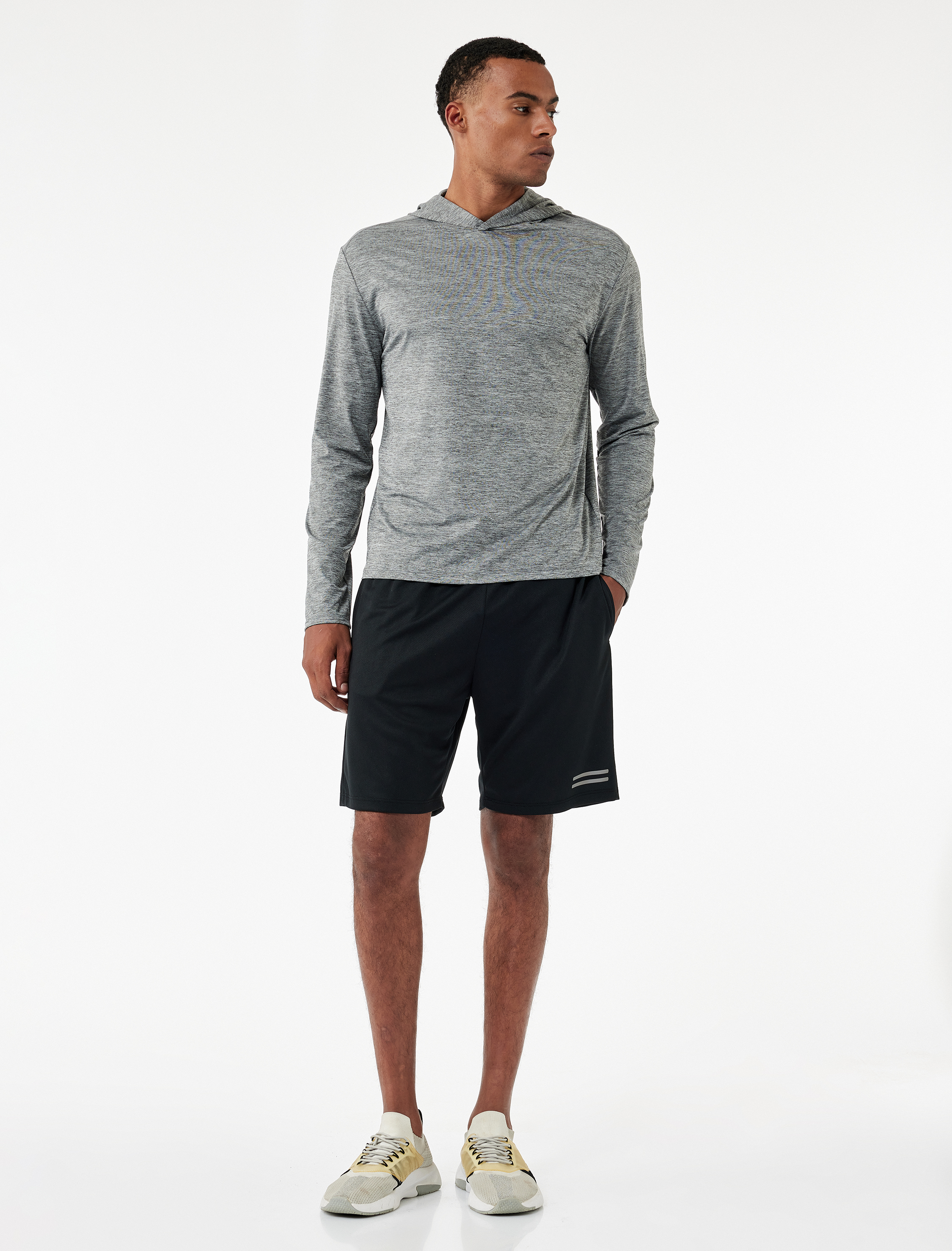   Baskılı Cep Detaylı Beli Bağcıklı Spor Şort