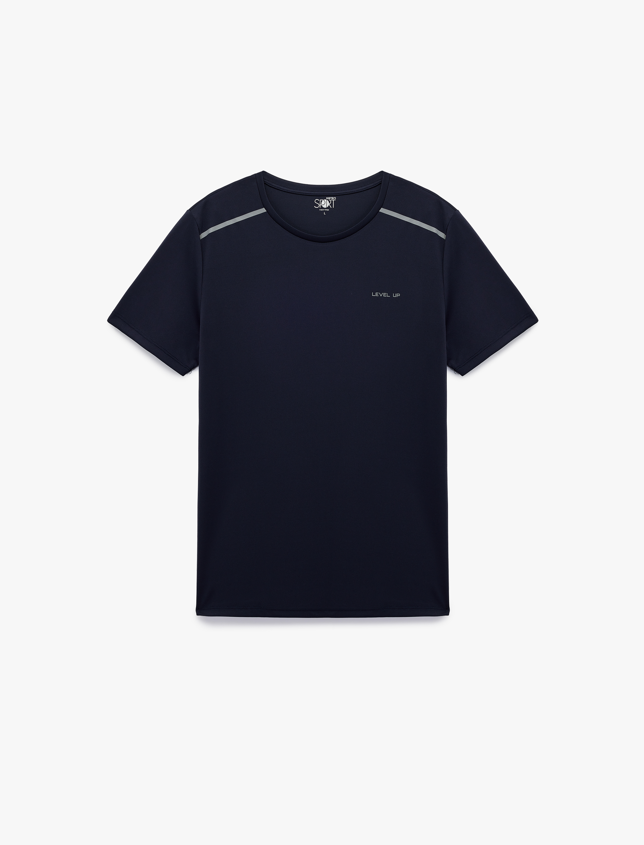   Bisiklet Yaka Kısa Kollu Baskılı Spor Tişört