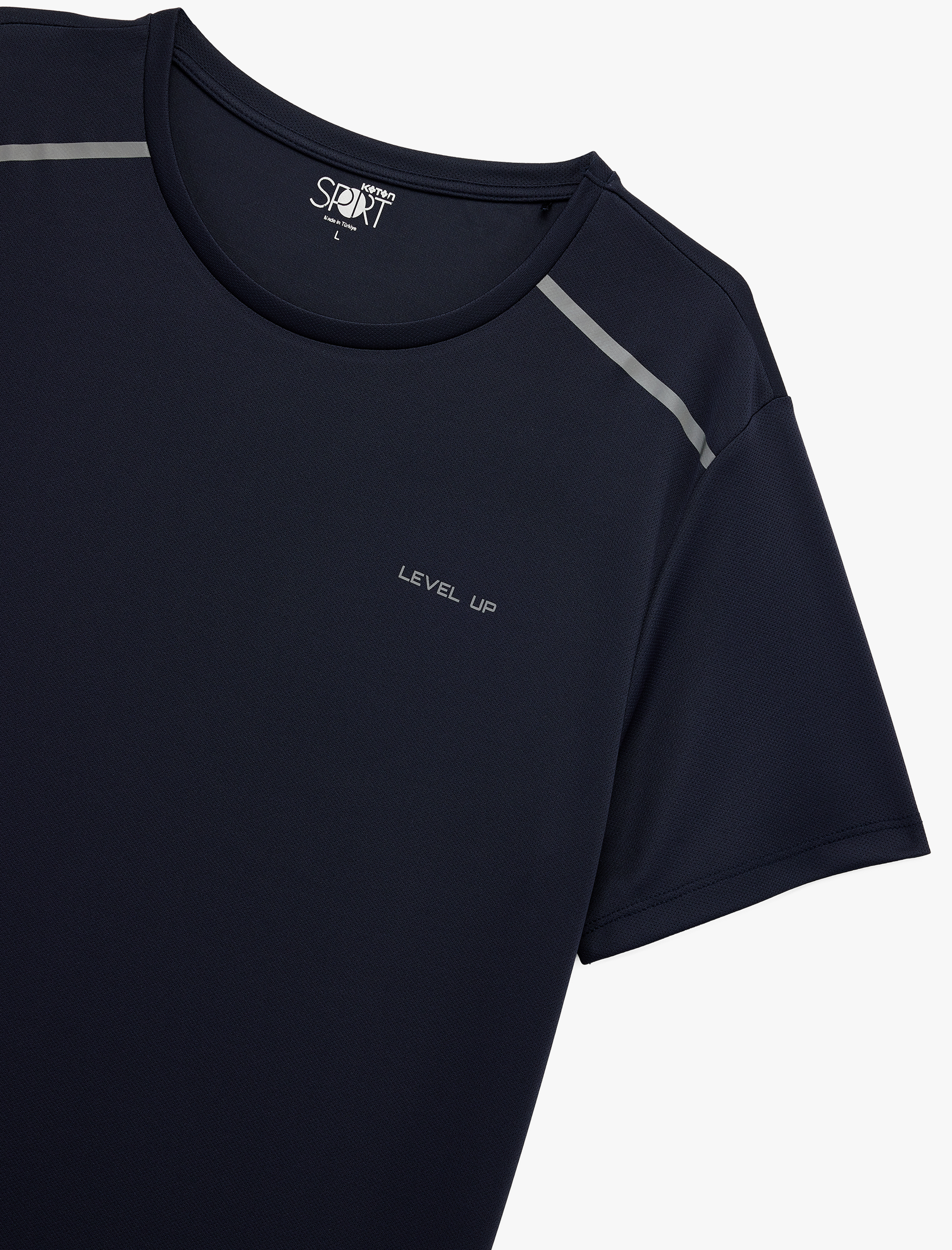   Bisiklet Yaka Kısa Kollu Baskılı Spor Tişört