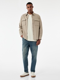 Pamuklu Normal Bel Tapered Fit Jean Pantolon