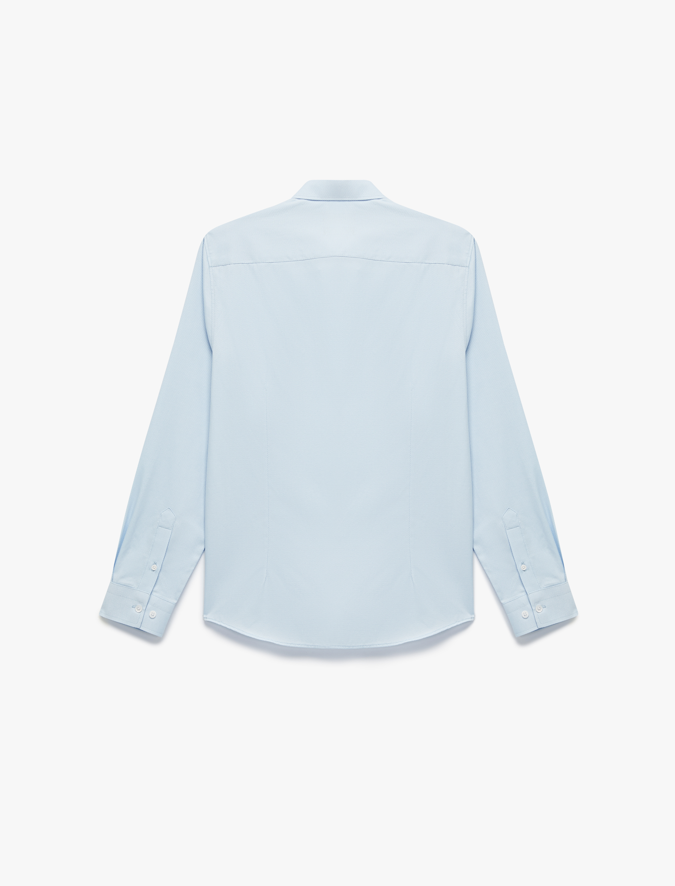   Yarım İtalyan Yaka Uzun Kollu Slim Fit Klasik Gömlek