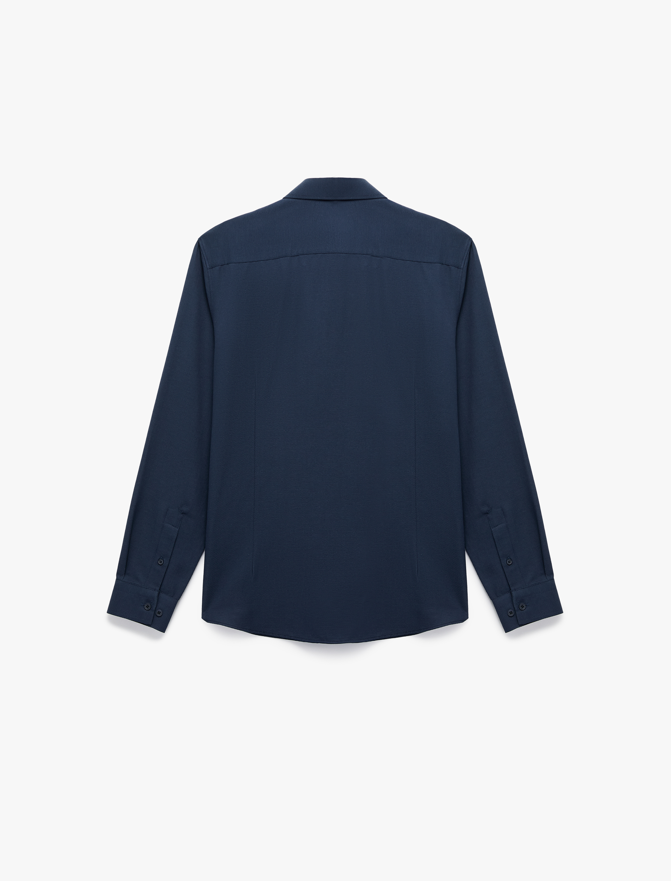   Yarım İtalyan Yaka Uzun Kollu Slim Fit Klasik Gömlek