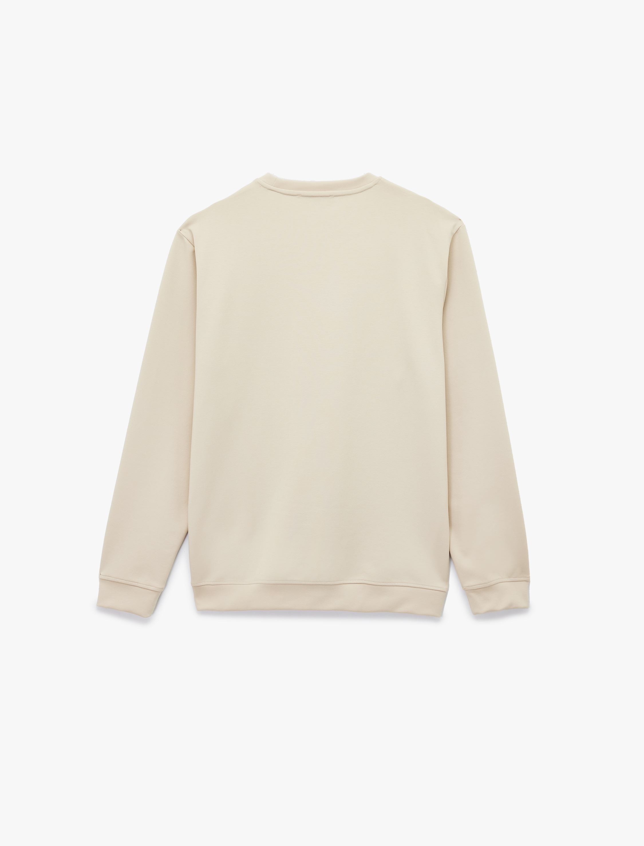   Uzun Kollu Bisiklet Yaka Baskılı Sweatshirt