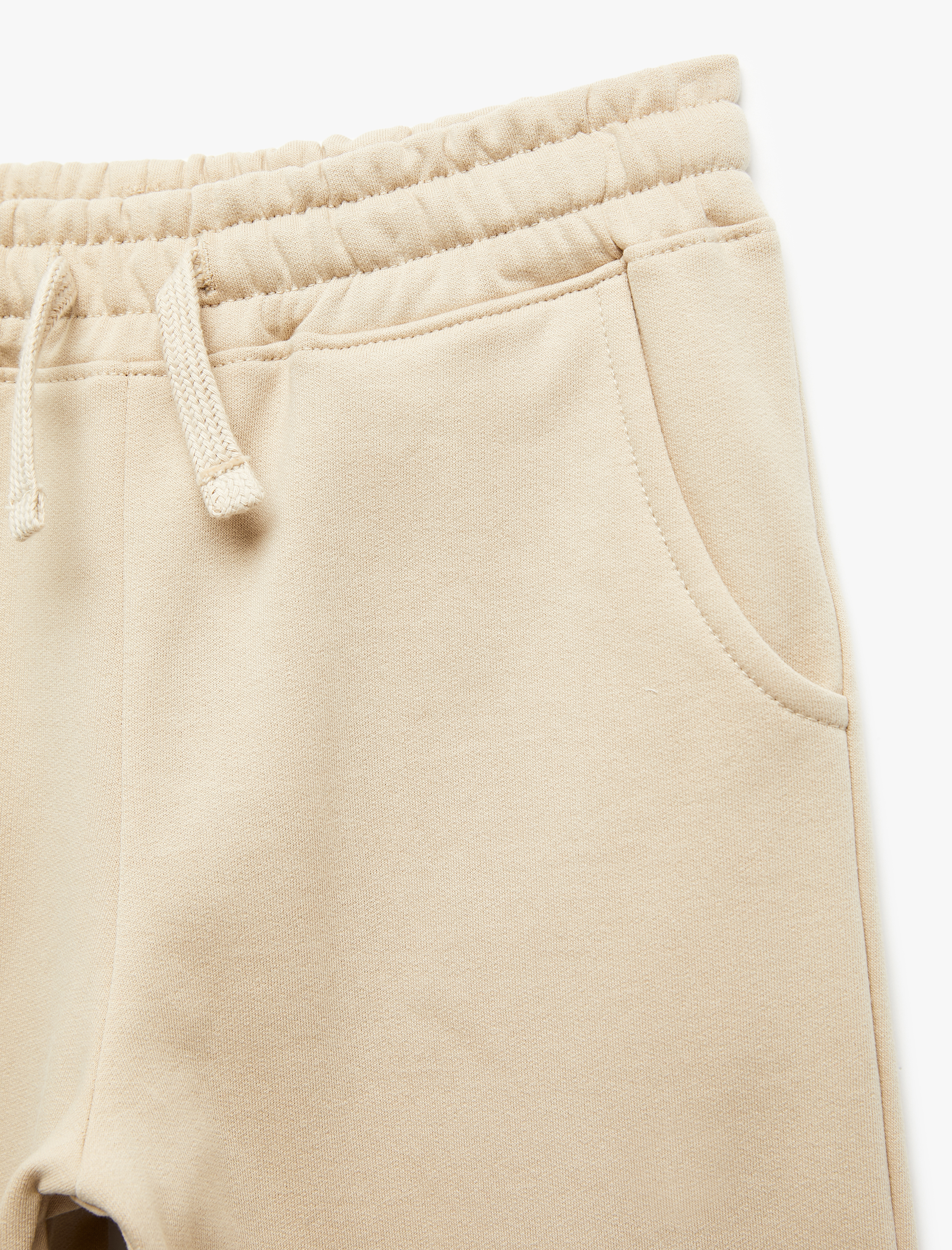  Erkek Çocuk Pamuklu Beli Bağcıklı Şardonlu Jogger Eşofman Altı