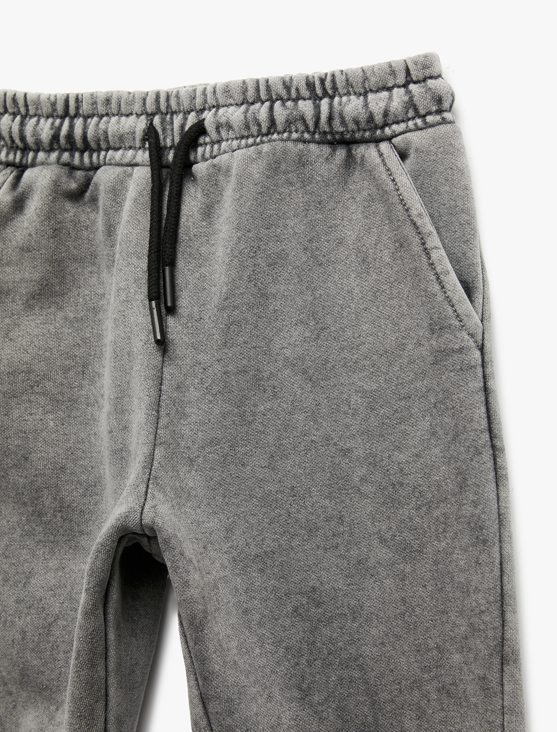  Erkek Çocuk Pamuklu Şardonlu Beli Lastikli Cep Detaylı Jogger Eşofman Altı