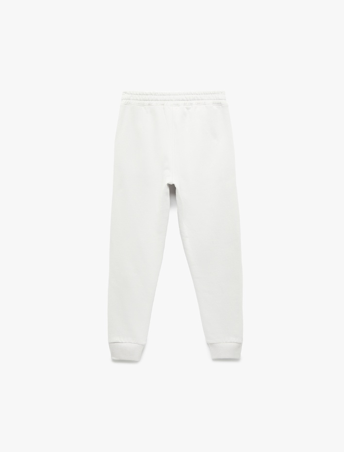 Erkek Çocuk Pamuklu Beli Bağcıklı Şardonlu Jogger Eşofman Altı