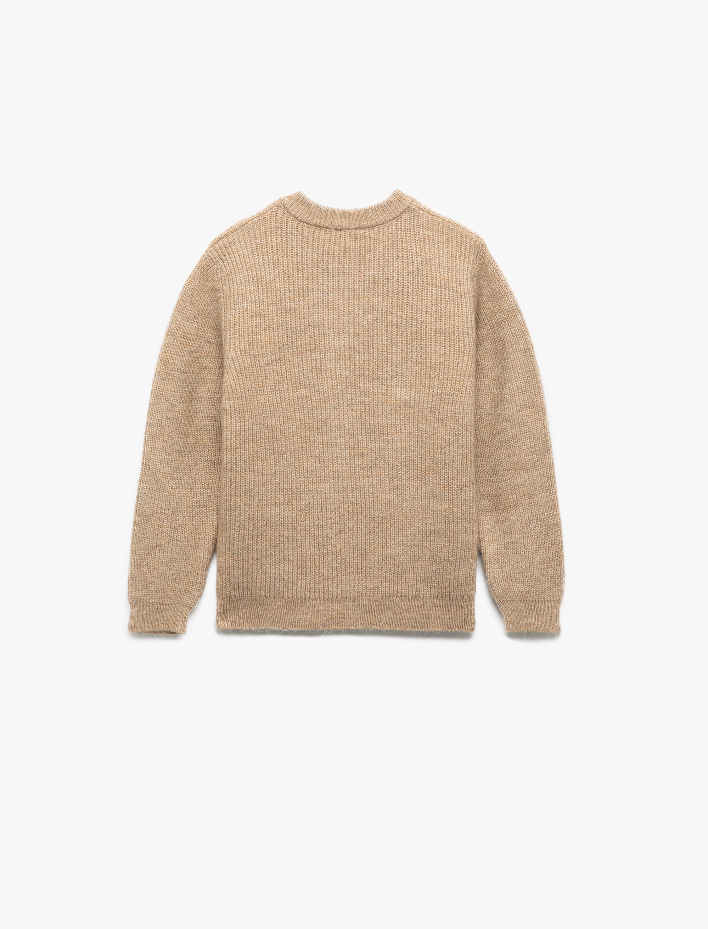  Kız Çocuk Düğmeli Uzun Kollu Yuvarlak Yaka Basic Triko Hırka